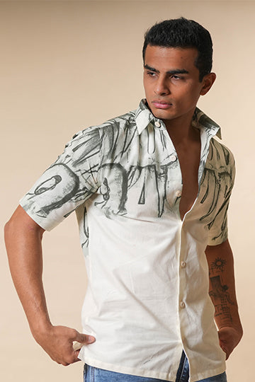 Graphic_print_shirt-Green