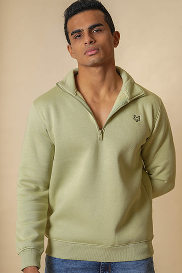 Half-Zip-Sweat-green