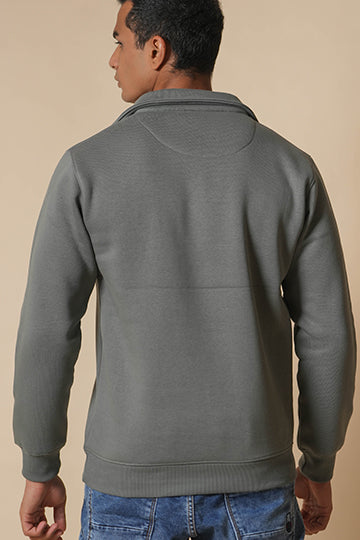 Half-Zip Sweat - Grey